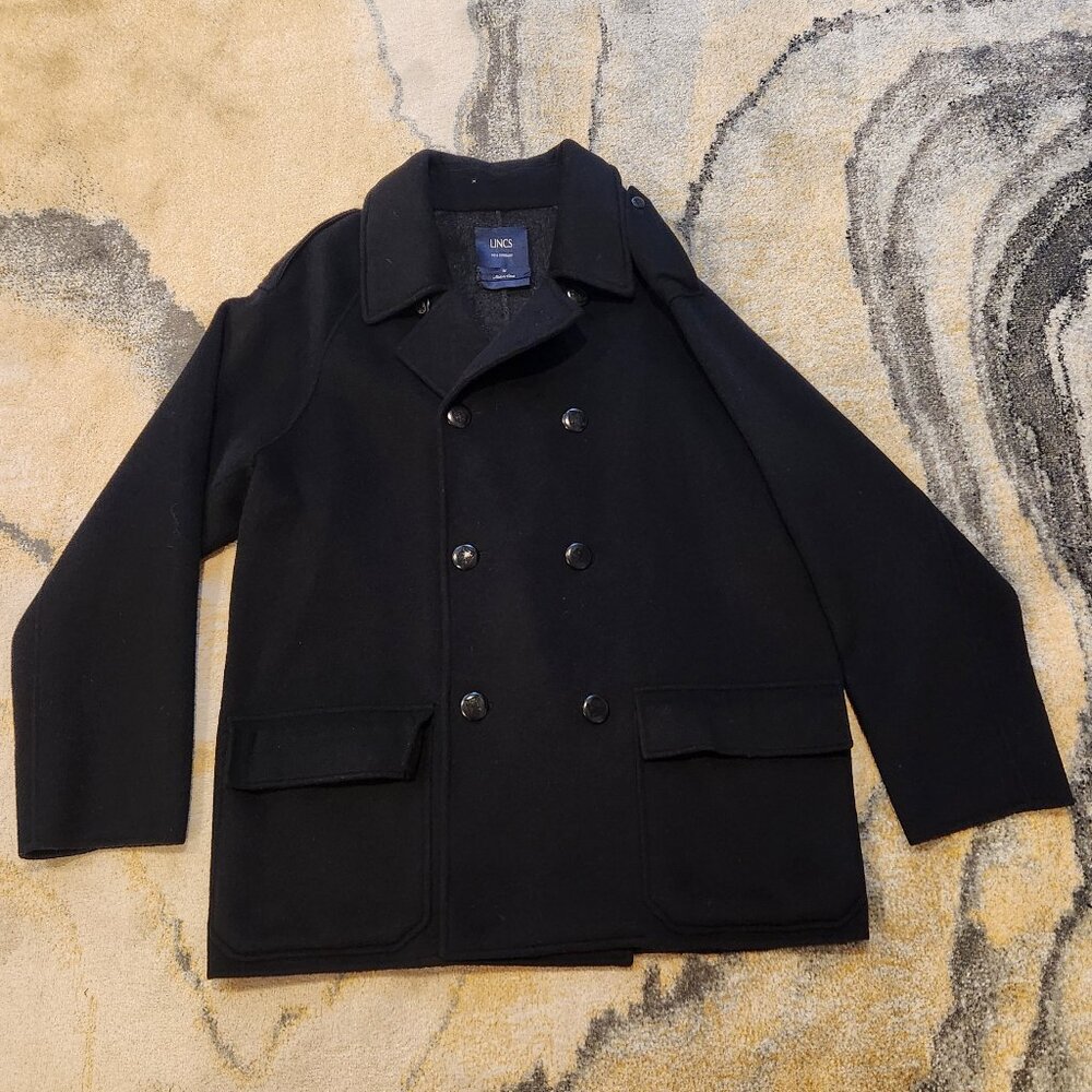 LINCS wool men's navy style coat size L-XL